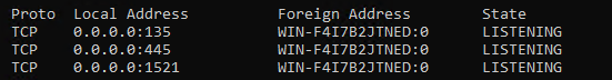 WIN netstat
